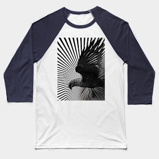 Monochrome Avian Symphony Baseball T-Shirt